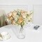 3 Bundles Orange Artificial Peony Flowers, Silk Fake Peony Bouquet with Eucalyptus & Chrysanthemum for Vase Arrangements, Wedding Centerpieces, Home & Party Decor
